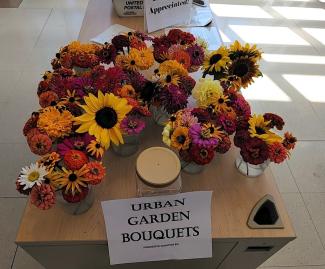 urban garden flower bouquets